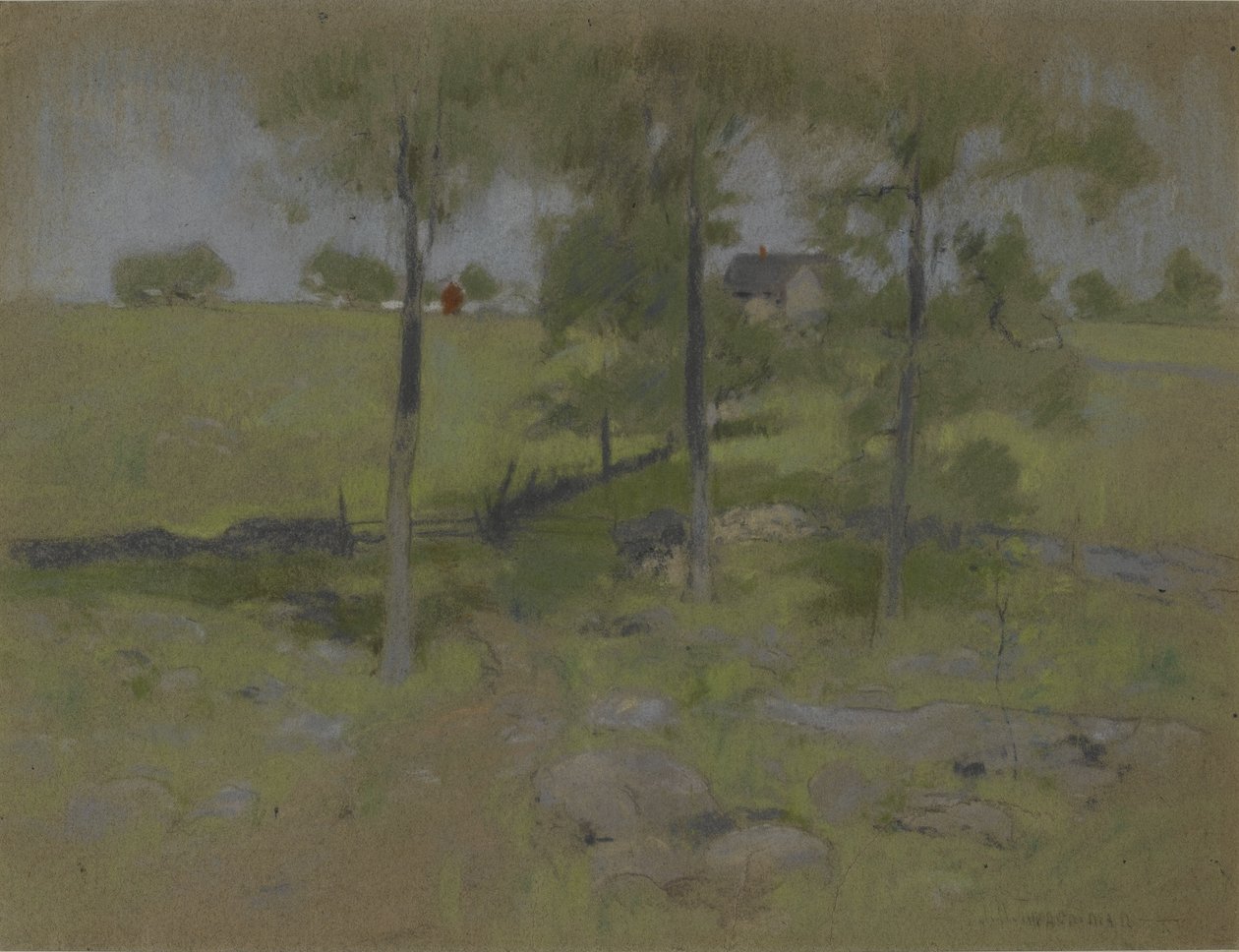 तीन पेड़, c.1888-95 द्वारा जॉन हेनरी ट्वॉटमैन
