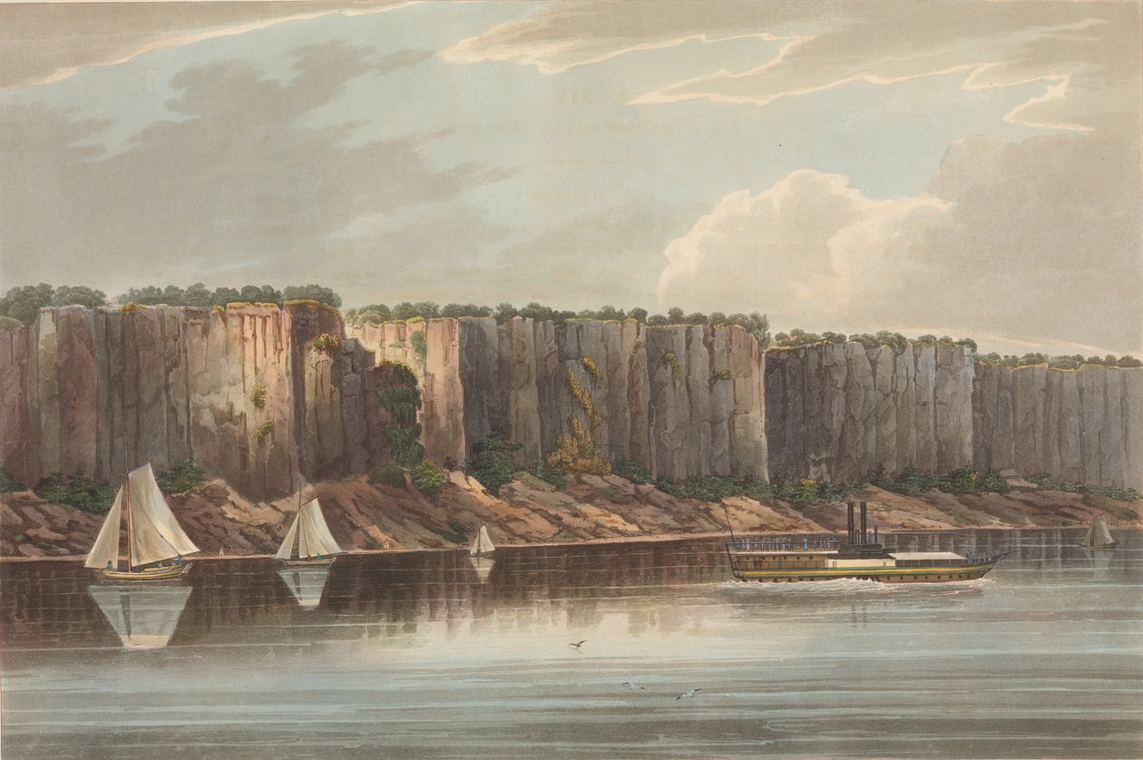 द हडसन रिवर पोर्टफोलियो का पालिसेड्स नंबर 19, 1823-24। द्वारा जॉन हिल