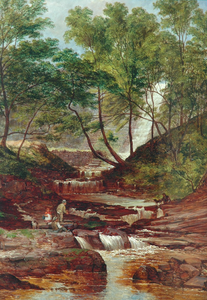 टोडमॉर्डेन, 1870 में कैट होल्स डैम फॉल द्वारा जॉन हॉलैंड