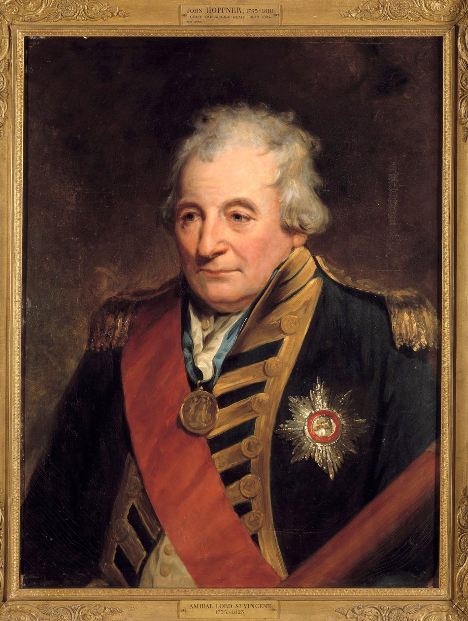 जॉन जर्विस का पोर्ट्रेट, अर्ल ऑफ़ सेंट विंसेंट (1735-1823) एडमिरल फर्स्ट लॉर्ड ऑफ़ द एडमिरट पेंटिंग द्वारा जॉन होपनर (1758-1810) द्वारा जॉन होपनर