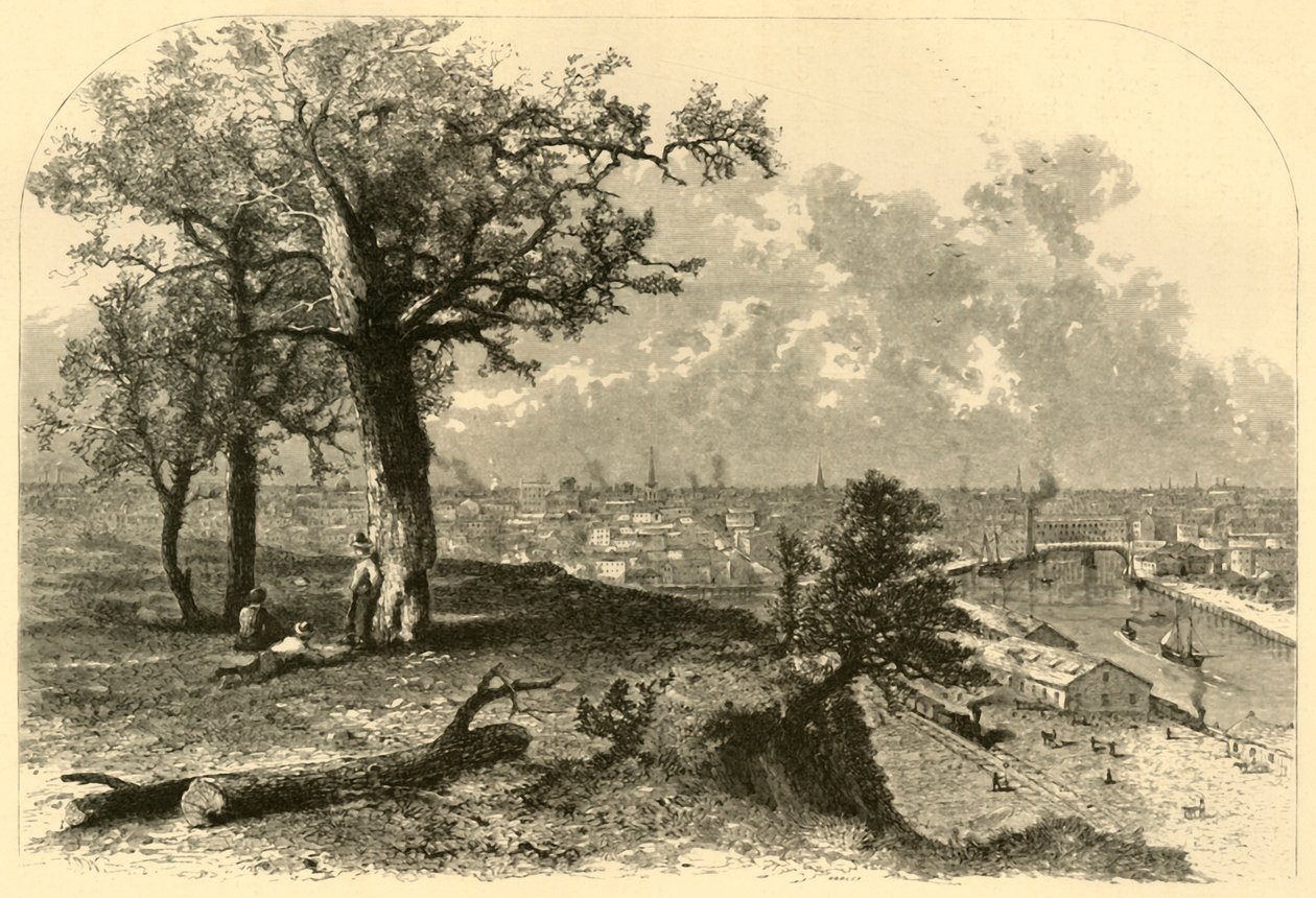क्लीवलैंड, स्क्रैंटन हिल से, 1872। द्वारा जॉन जे. हार्ले