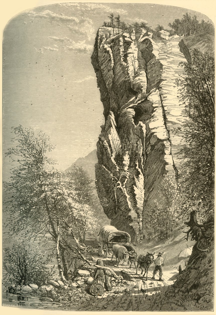 'द लवर्स लीप - एट अर्ली सनराइज', 1872। द्वारा जॉन जे. हार्ले