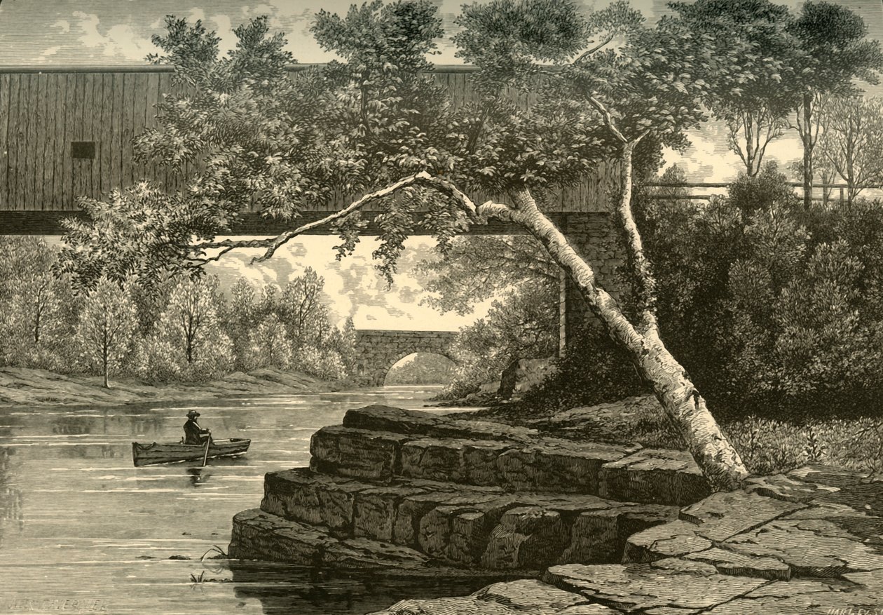 द पासिक, बिलो लिटिल फॉल्स, 1874। द्वारा जॉन जे. हार्ले