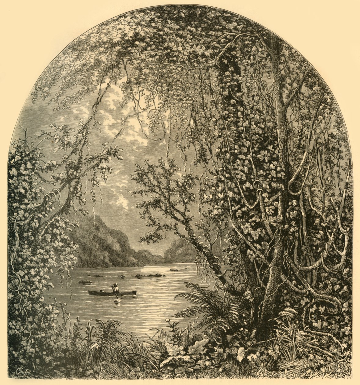 हार्पर फेरी के ऊपर पोटोमैक, c1870। द्वारा जॉन जे. हार्ले