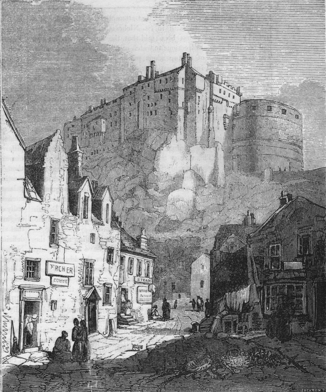 एडिनबर्ग कैसल, 1843, 1845 द्वारा जॉन जैक्सन
