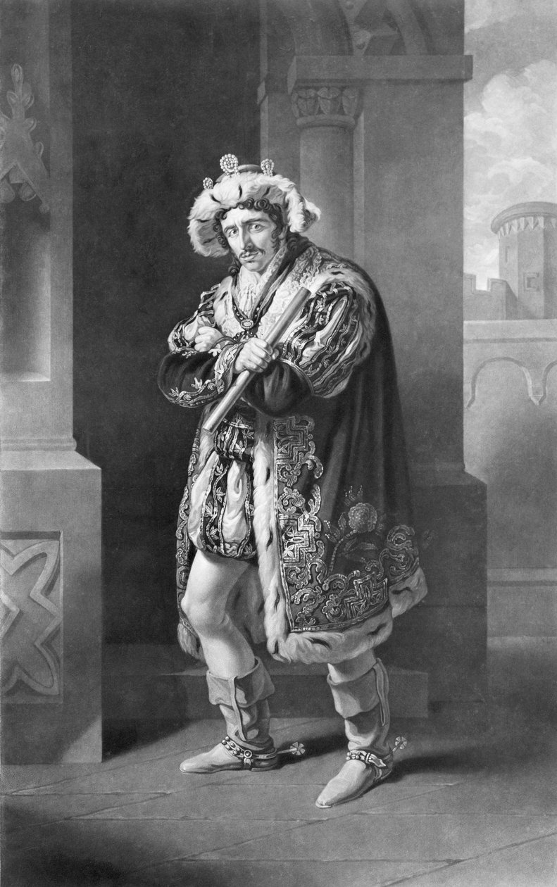 विलियम शेक्सपियर (1564-1616) द्वारा रिचर्ड थर्ड, एक्ट IV, दृश्य IV में एडमंड कीन, सी। टर्नरबी द्वारा उत्कीर्ण द्वारा जॉन जेम्स हॉल