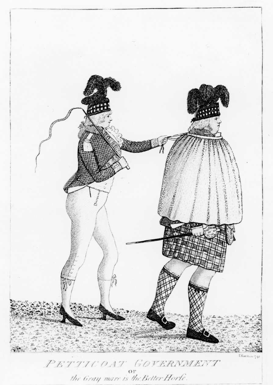 पेटीकोट सरकार, या ग्रे घोड़ी बेहतर घोड़ा, 1795 है द्वारा जॉन केयू