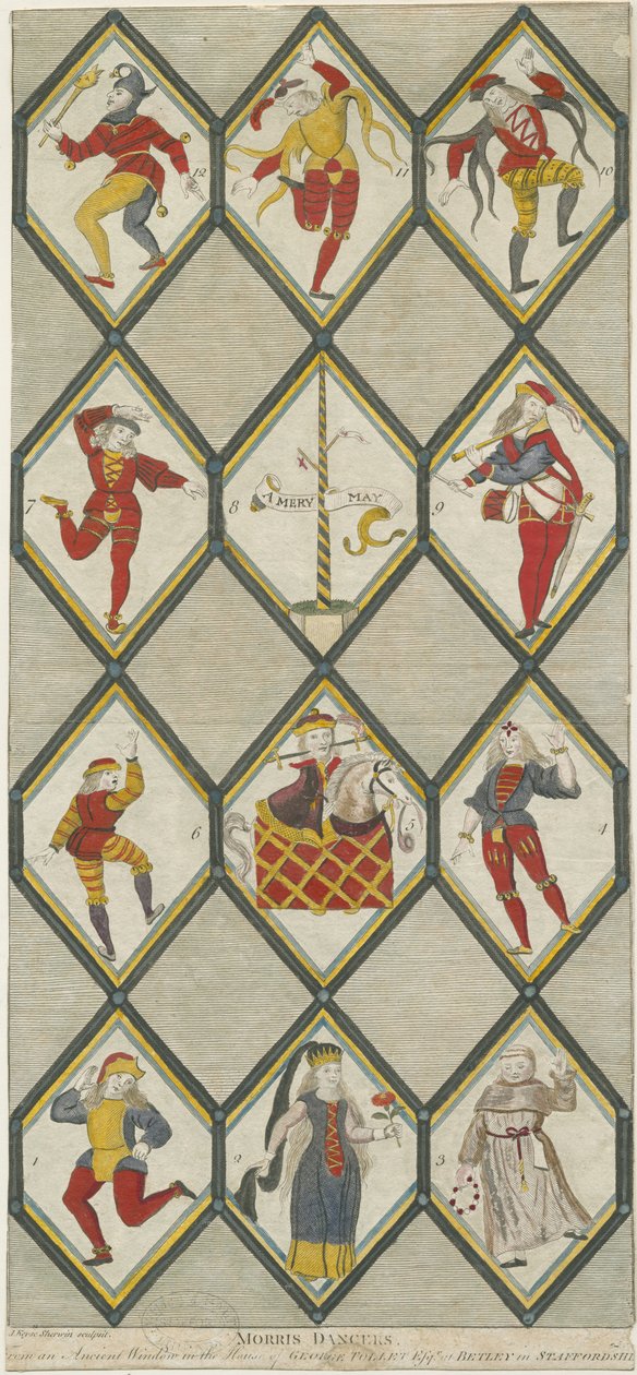 बेटली ग्लास विंडो - मॉरिस डांसर: उत्कीर्णन, एनडी [1751-1790] (प्रिंट) द्वारा जॉन कीज़ शेरविन