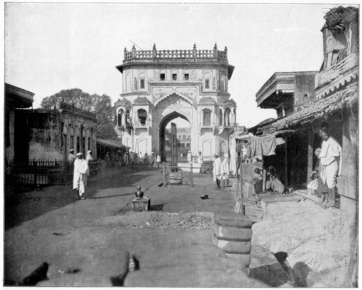 19 वीं शताब्दी के उत्तरार्ध में लखनऊ, भारत में प्रवेश किया द्वारा जॉन एल। स्टोडर्ड