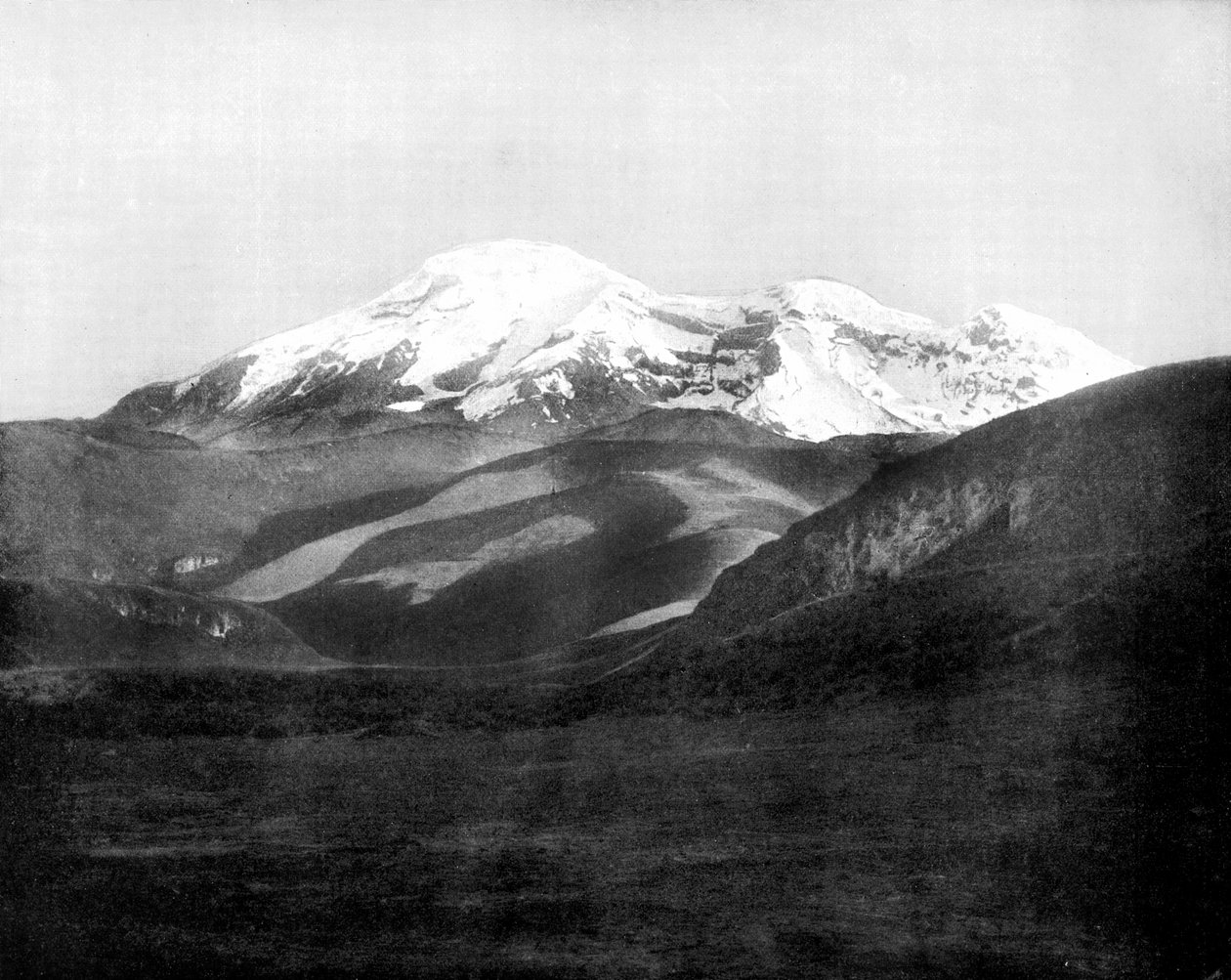 माउंट चिम्बोराजो, इक्वाडोर, 1893। द्वारा जॉन एल। स्टोडर्ड