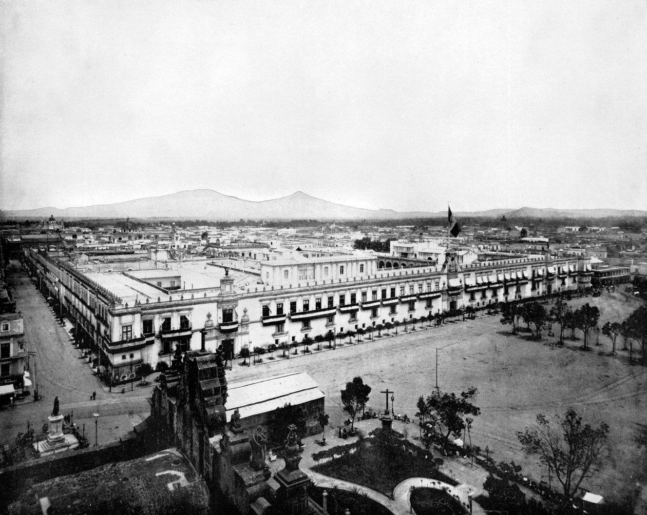 1893 के मैक्सिको शहर का पैनोरमा। द्वारा जॉन एल। स्टोडर्ड