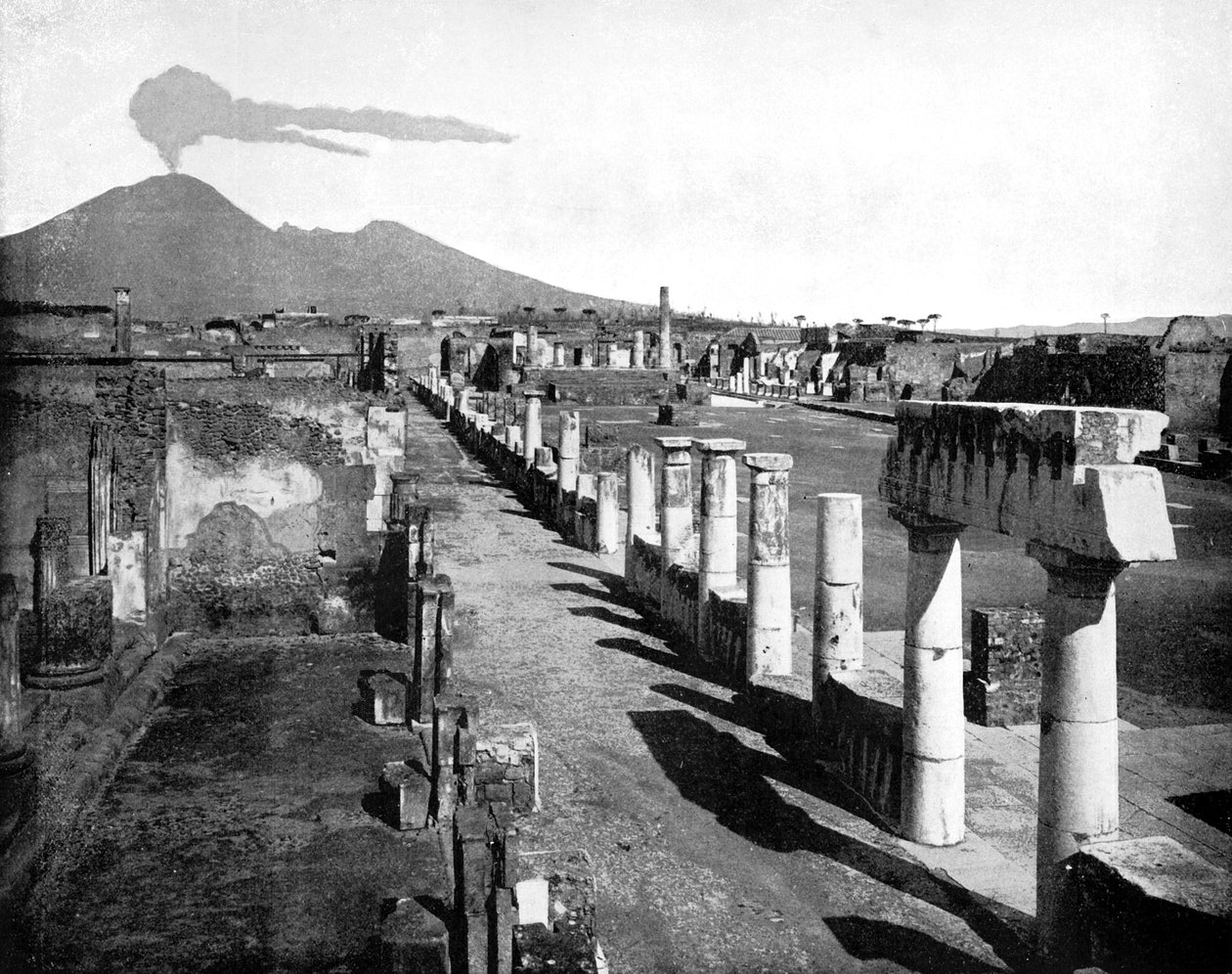 फोरम, पोम्पी, इटली, 1893। द्वारा जॉन एल। स्टोडर्ड