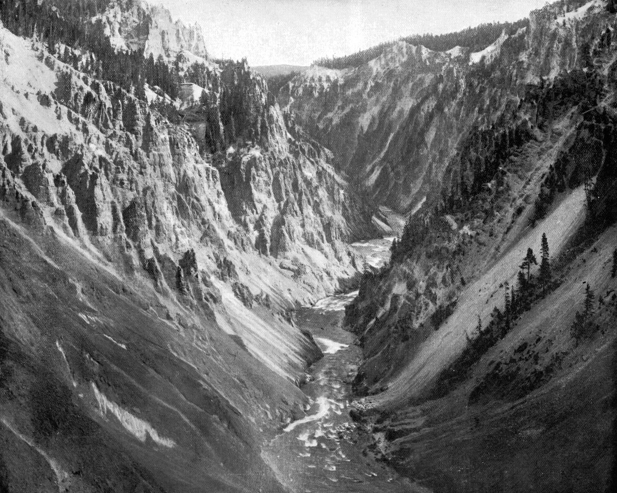 ग्रांड कैन्यन, येलोस्टोन नेशनल पार्क, यूएसए, 1893। द्वारा जॉन एल। स्टोडर्ड