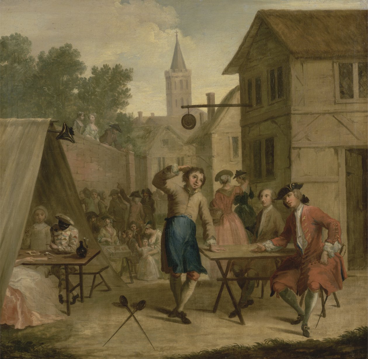 वेक पर होब सेलिंग बीयर, c.1725 (कैनवास पर तेल) द्वारा जॉन लैगुएरे