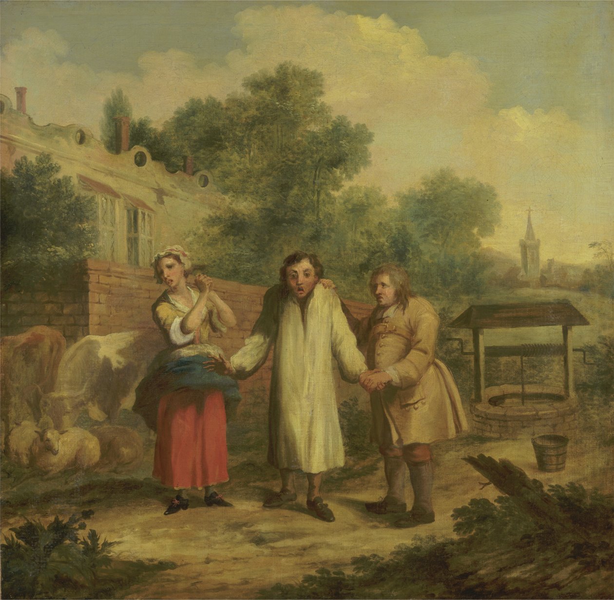 हो वेल आउट ऑफ ये वेल, c.1726 (कैनवस पर तेल) द्वारा जॉन लैगुएरे