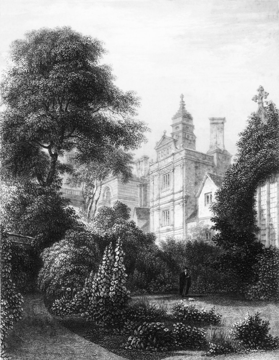 फेलो गार्डन से कैयस कॉलेज, c1837। द्वारा जॉन ले क्यूक्स