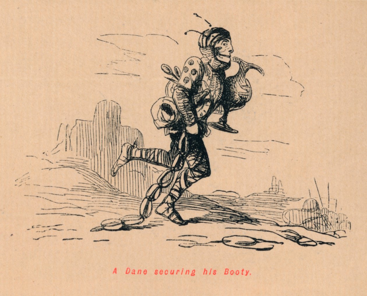 डेन ने अपने बूटी को सुरक्षित करते हुए, c1860, c1860 द्वारा जॉन लीचो