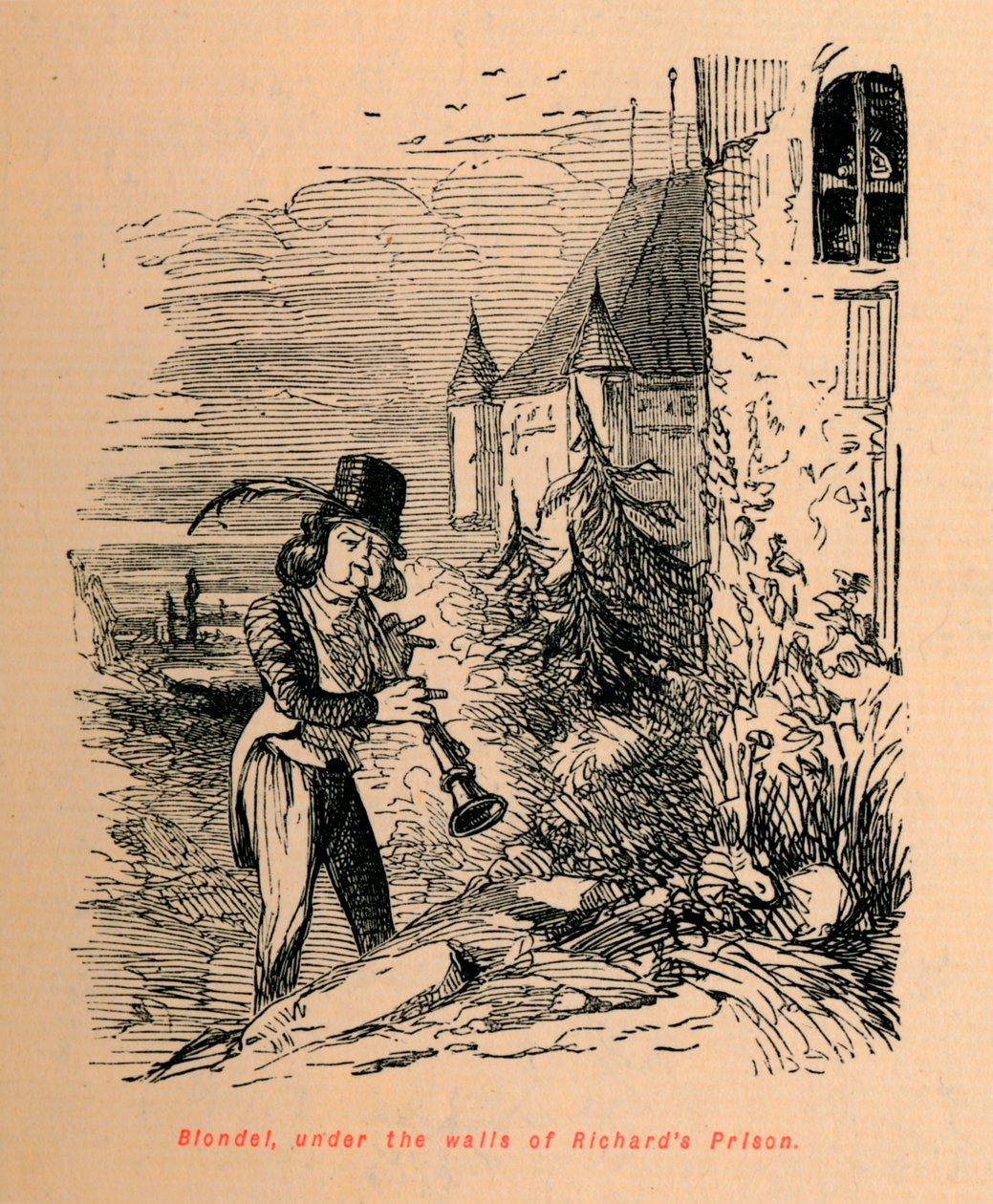 ब्लोंडेल, रिचर्ड्स जेल की दीवारों के नीचे, c1860, c1860 द्वारा जॉन लीचो