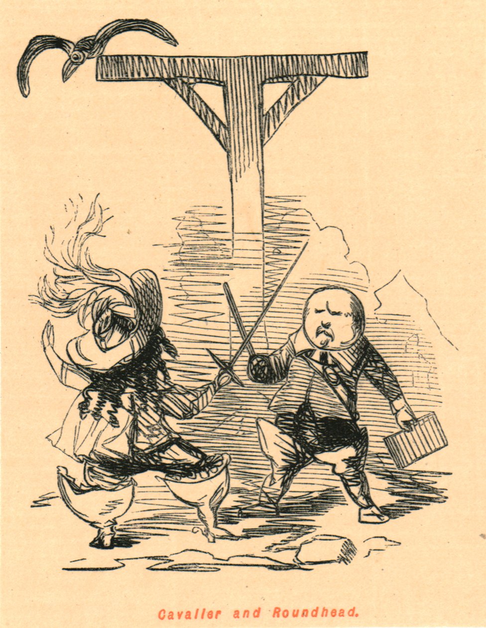 कैवेलियर और राउंडहेड, 1897। द्वारा जॉन लीचो