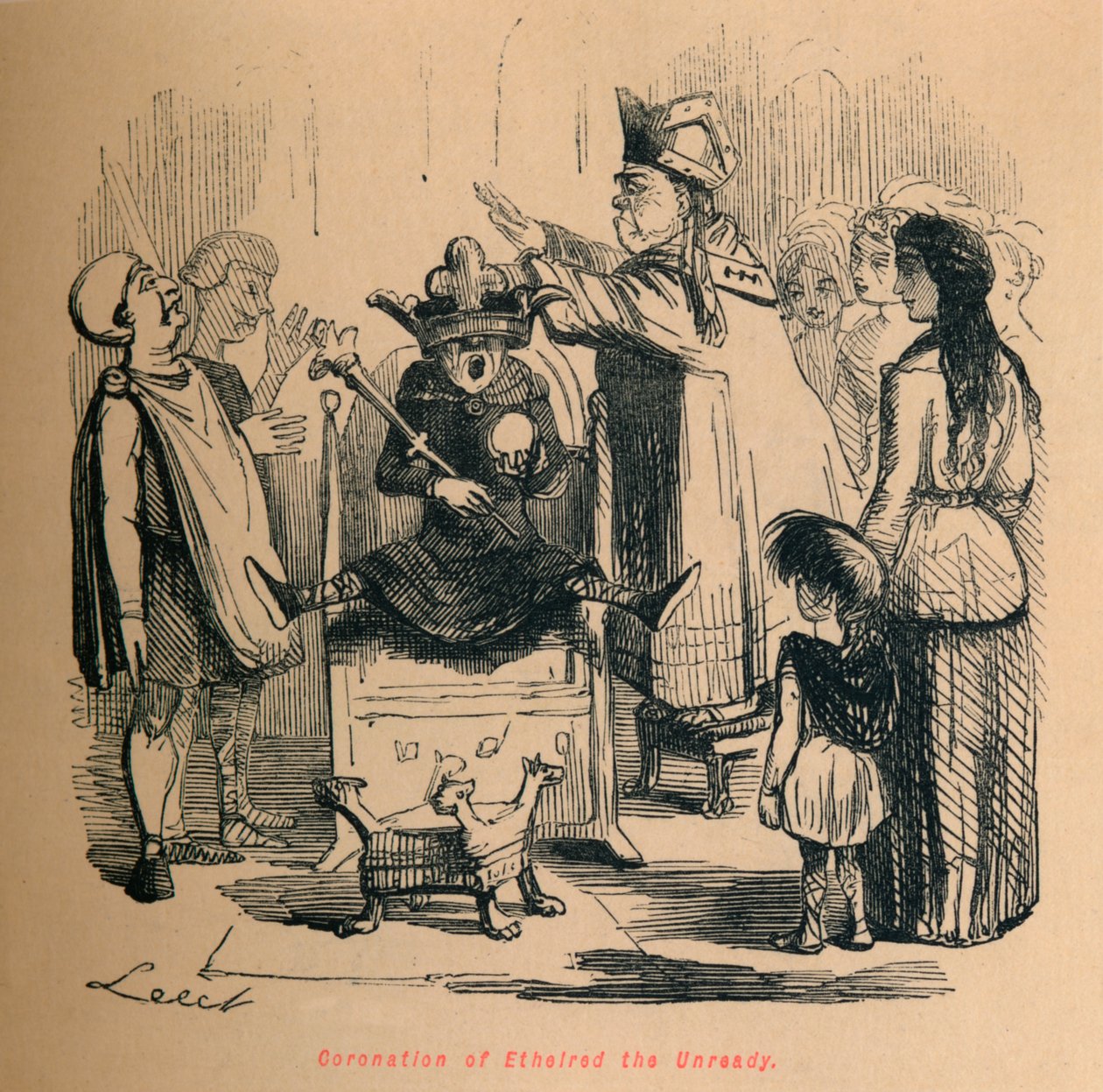 Ethelred की पहले से ही कोरोनेशन, c1860, c1860 द्वारा जॉन लीचो