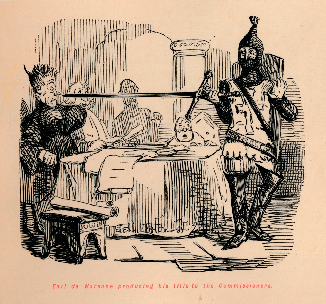 अर्ल डे वार्ने ने आयुक्तों को अपना शीर्षक दिया, c1860, c1860 द्वारा जॉन लीचो