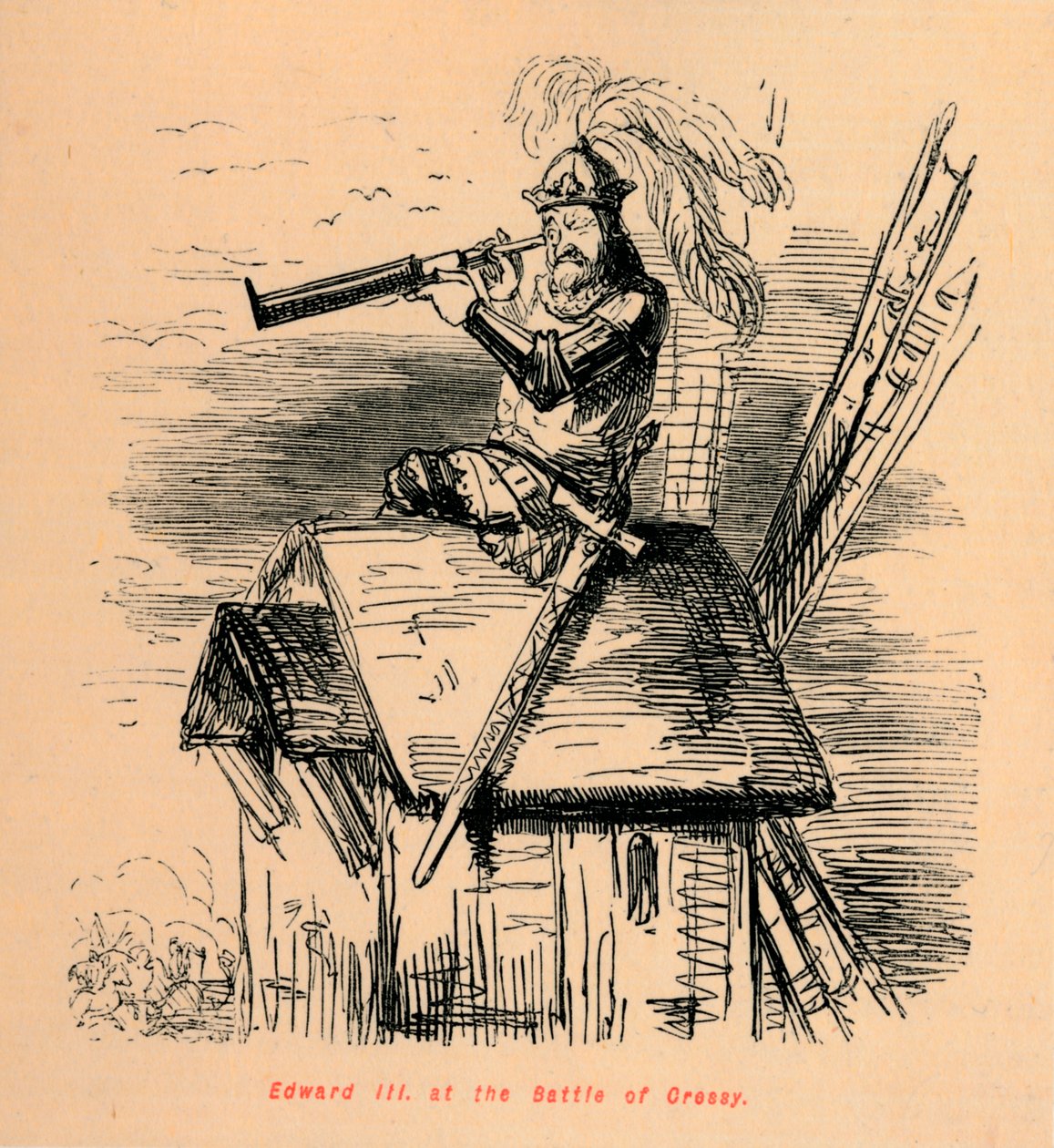 Cressy की लड़ाई में एडवर्ड III, c1860, c1860 द्वारा जॉन लीचो