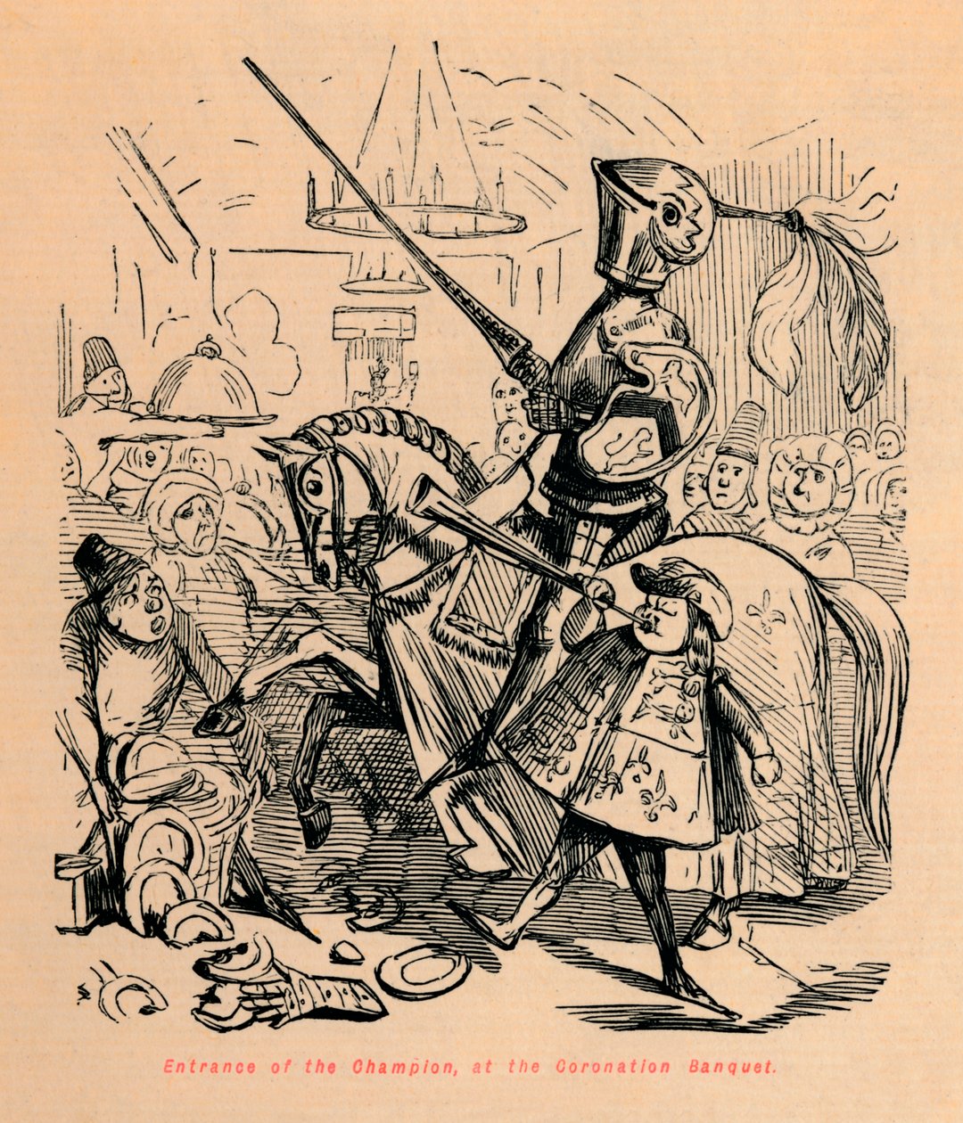 चैंपियन का प्रवेश, कोरोनेशन भोज में, c1860, c1860 द्वारा जॉन लीचो