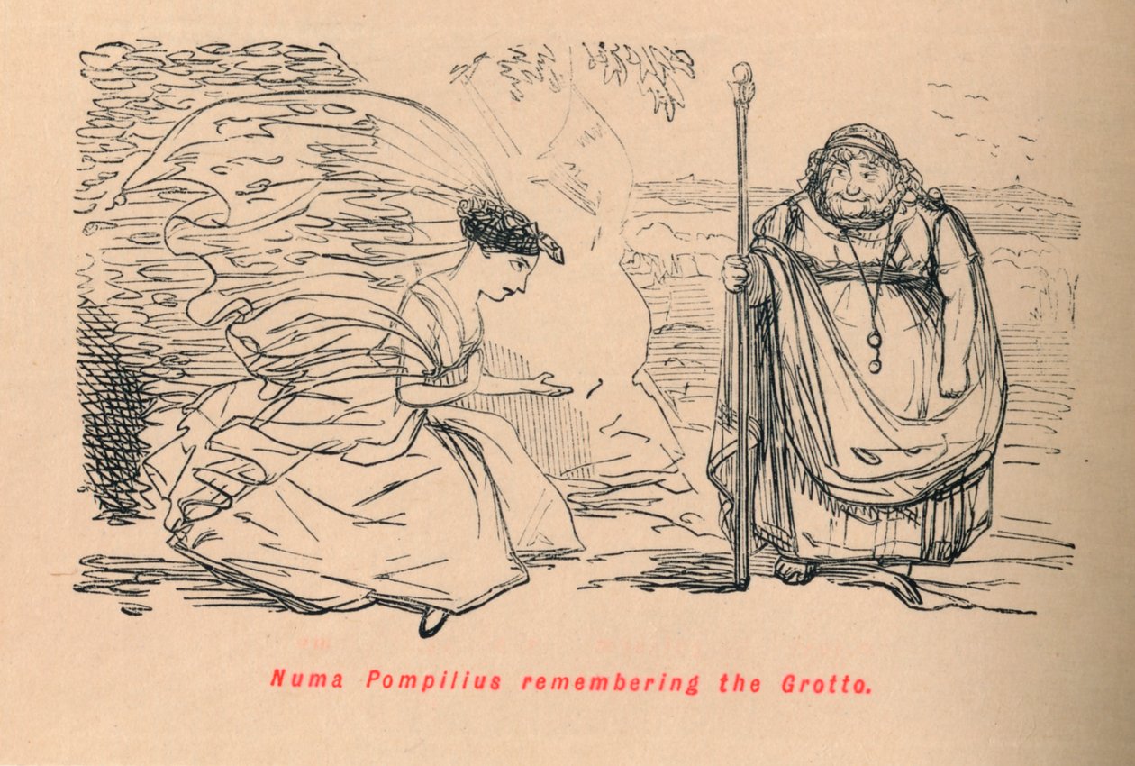 नुमा पोम्पिलियस ग्रूटो को याद करते हुए, 1852 द्वारा जॉन लीचो
