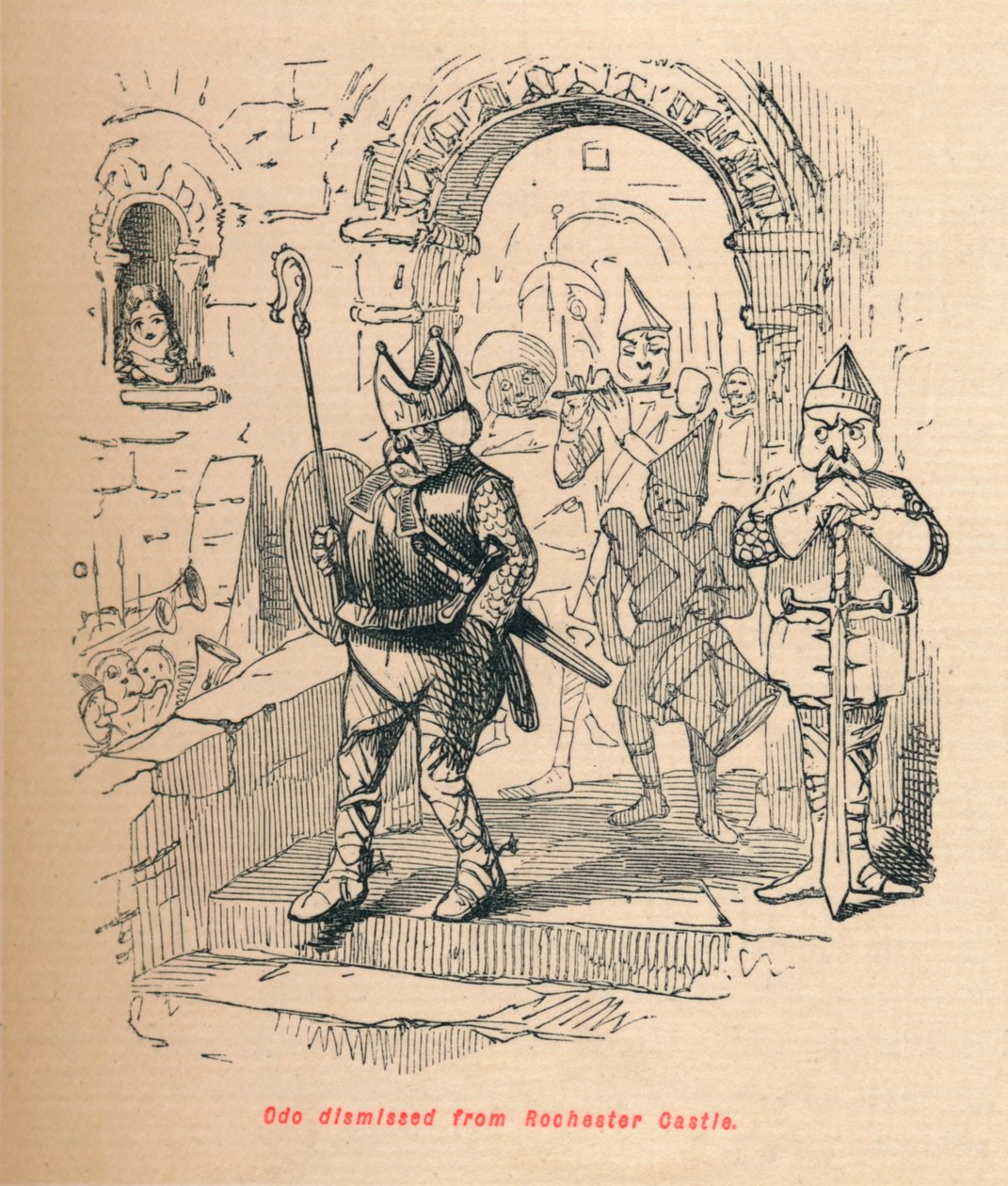 ओडो ने रोचेस्टर कैसल, c1860, c1860 से खारिज कर दिया द्वारा जॉन लीचो