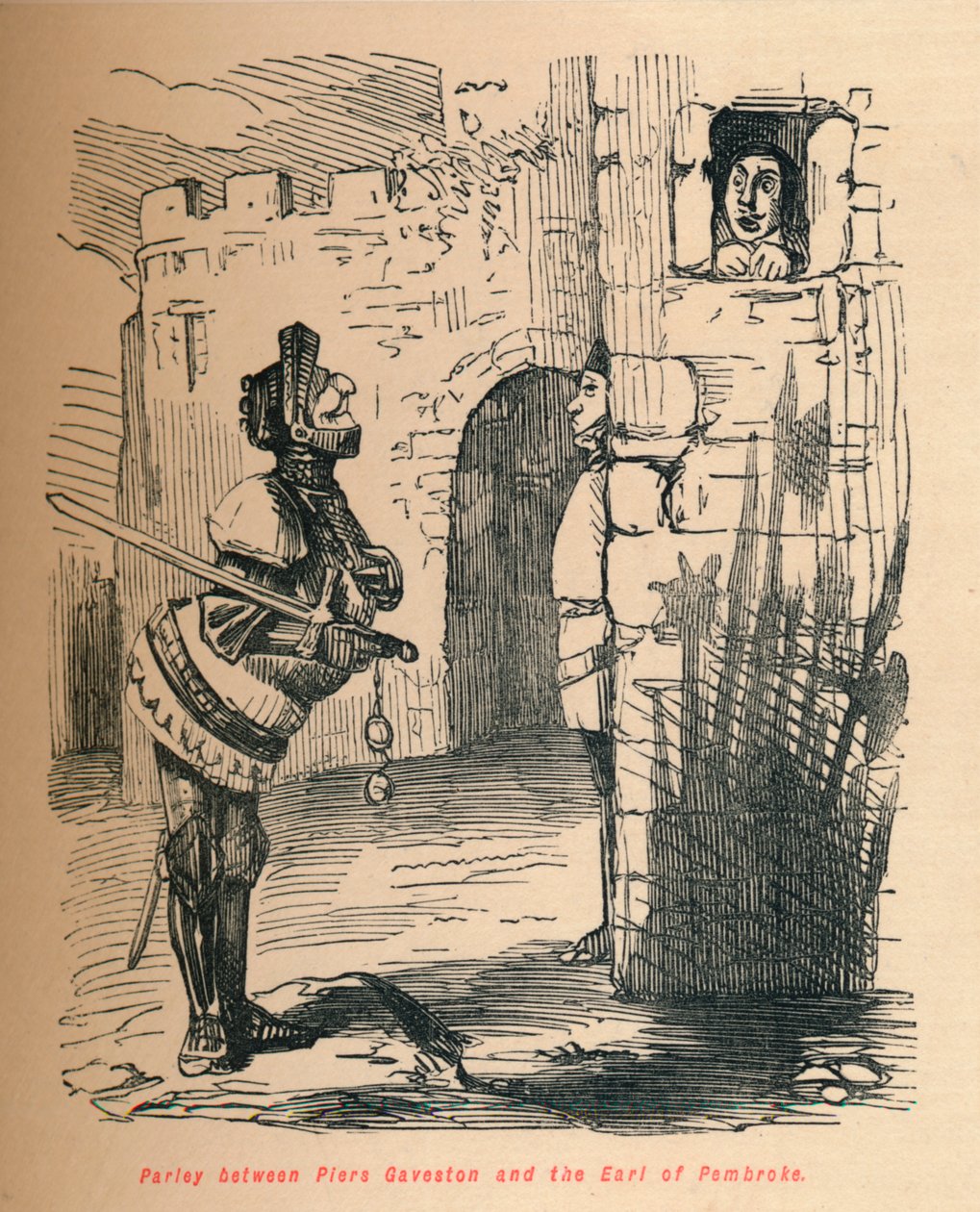 पियर्स गेवेस्टन और अर्ल ऑफ पेमब्रोक के बीच पार्ले।, c1860, c1860 द्वारा जॉन लीचो