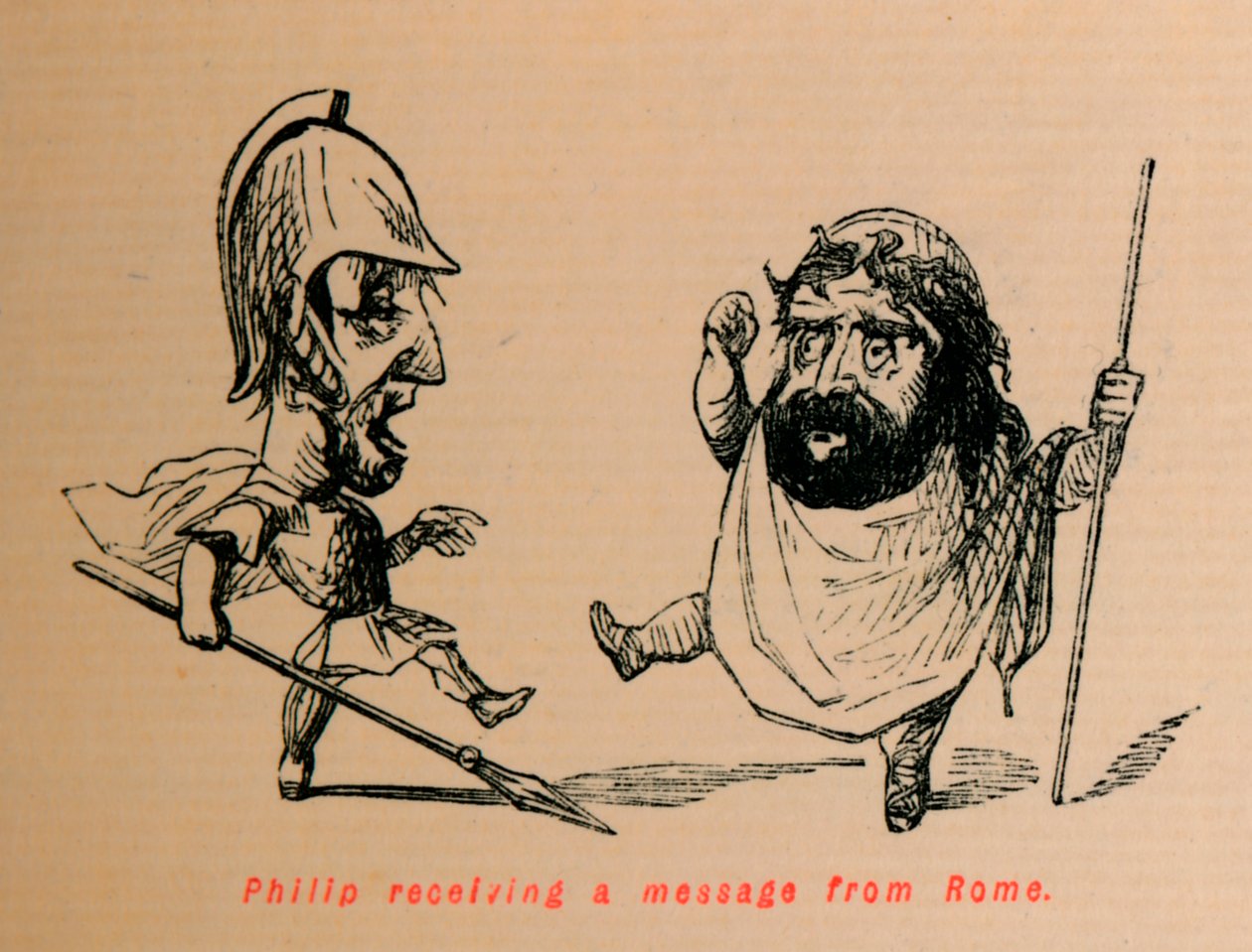 फिलिप को रोम से एक संदेश प्राप्त हुआ, 1852 द्वारा जॉन लीचो