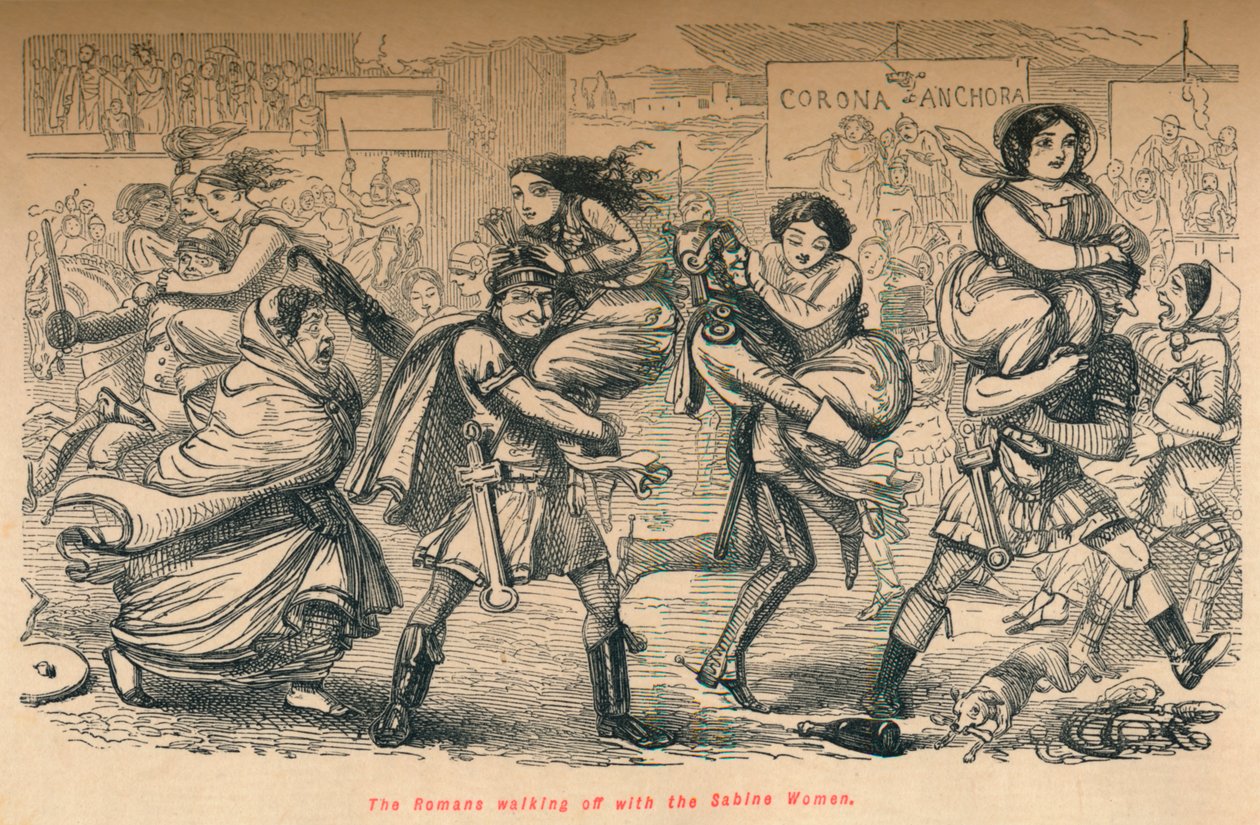 रोमियों सबीन महिलाओं के साथ, 1852 में चले गए द्वारा जॉन लीचो