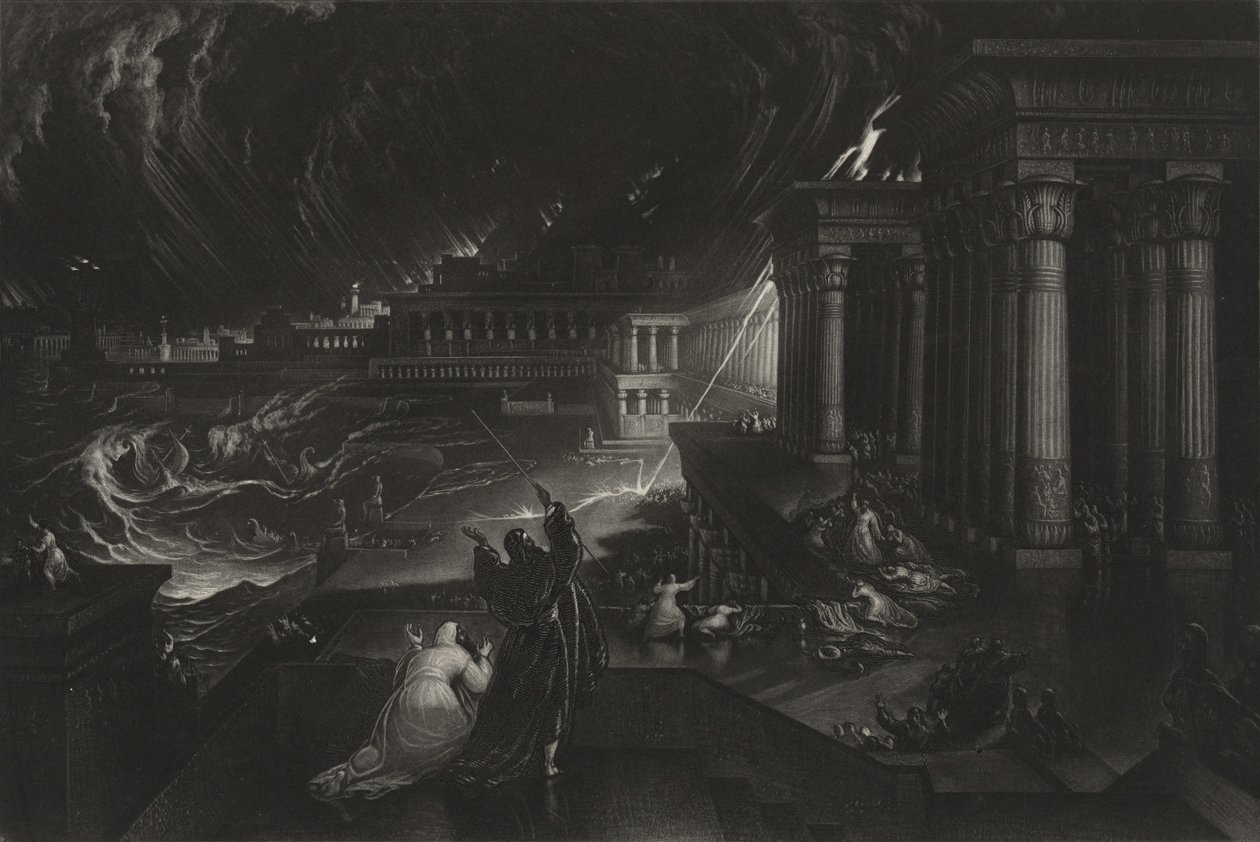 सातवीं प्लेग, c.1824 (मेजोटोटिन) द्वारा जॉन मार्टिन
