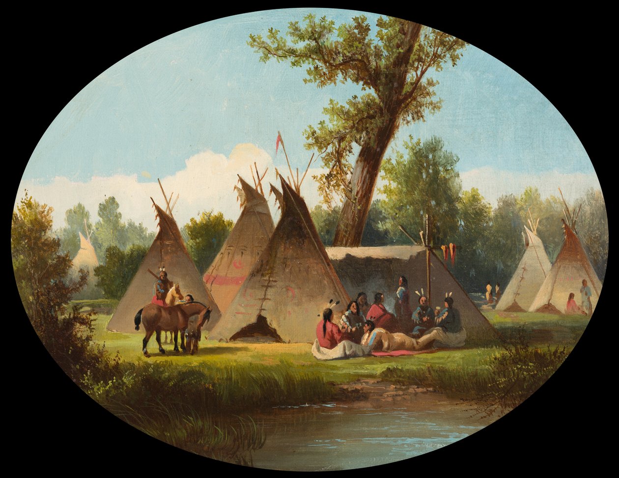 अपर मिसौरी पर असिनिबिन एग्जीबिशन, c.1870 द्वारा जॉन मिक्स स्टेनली