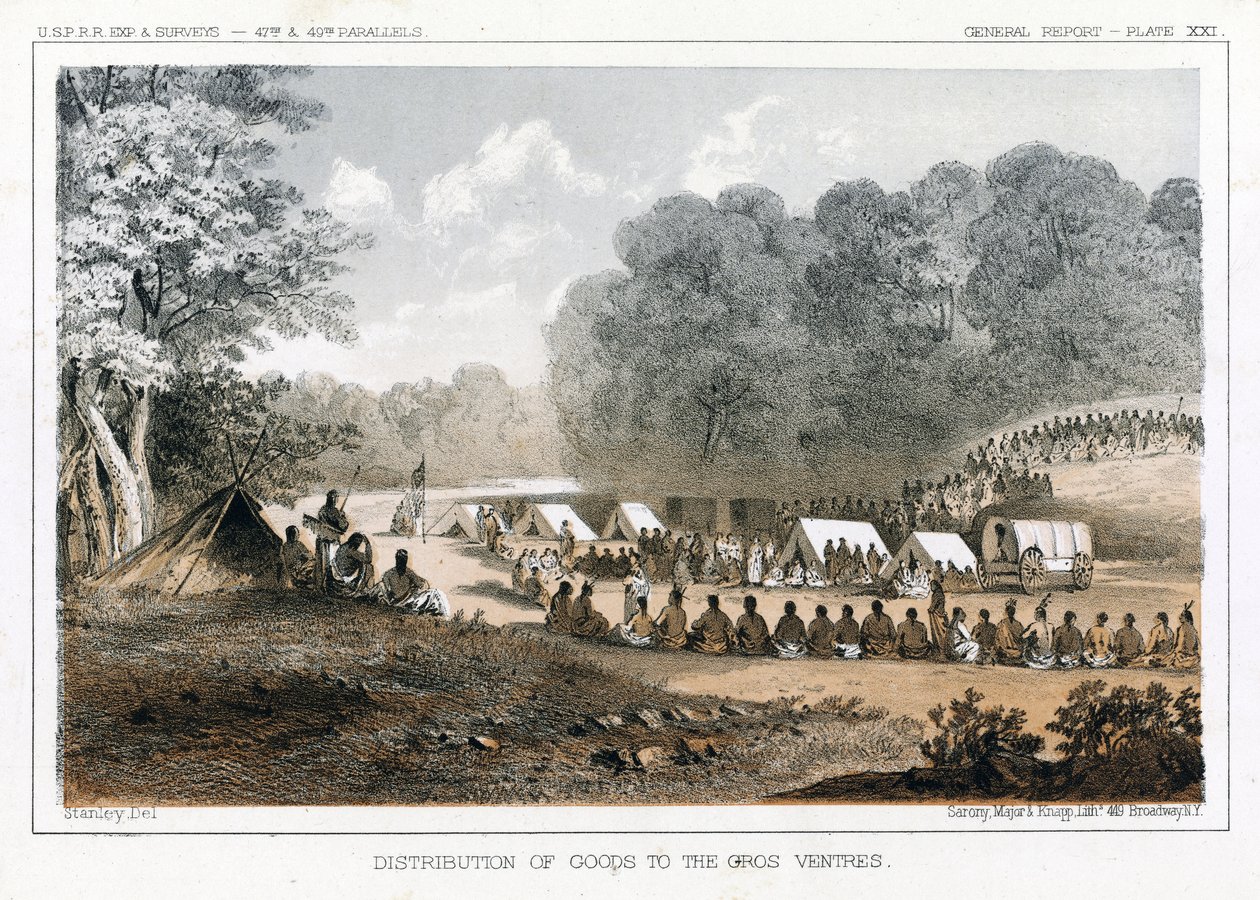 माल का वितरण ग्रोस वेंचर्स, पब। 1860 द्वारा जॉन मिक्स स्टेनली