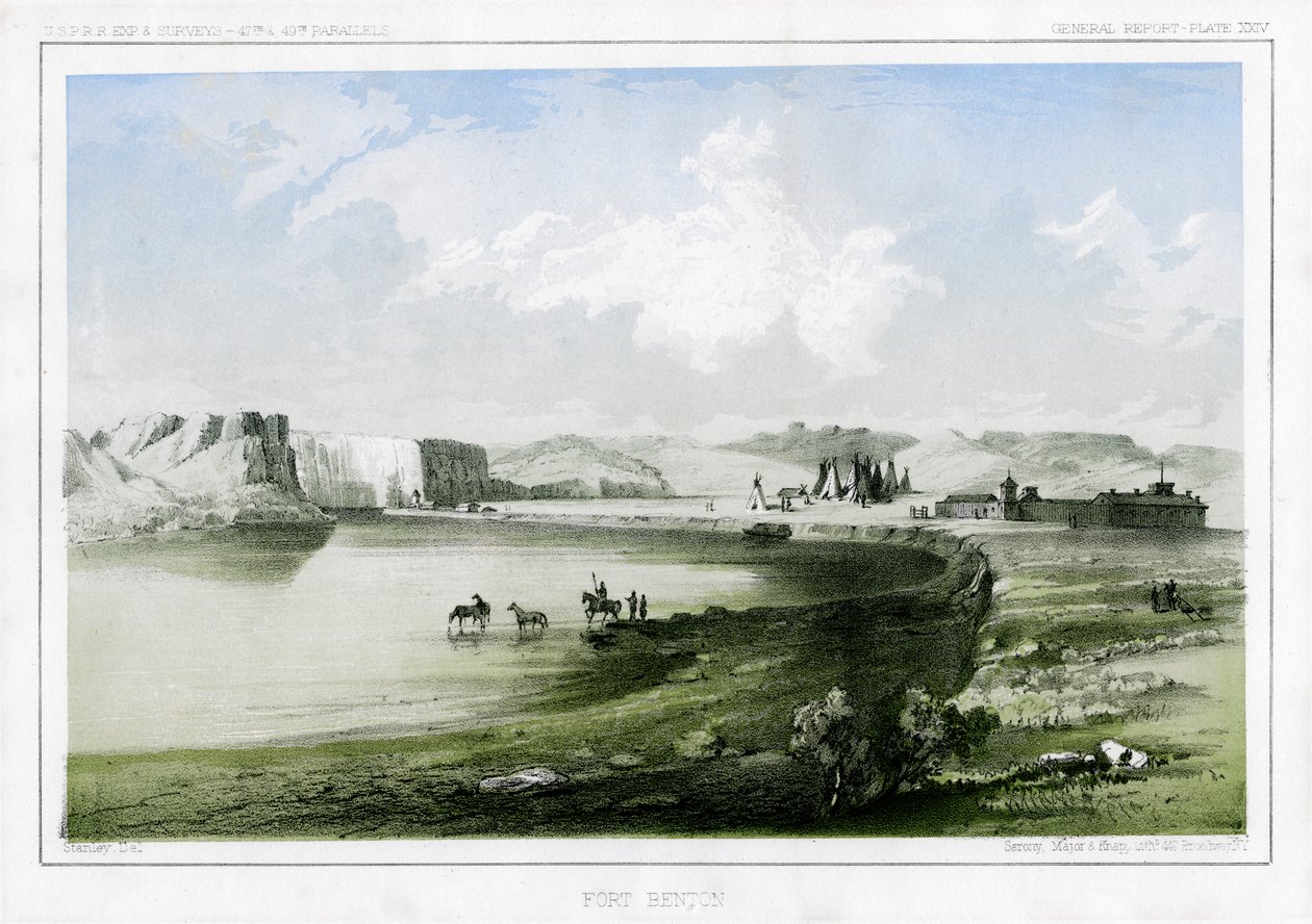 फोर्ट बेंटन, मोंटाना, संयुक्त राज्य अमेरिका, 1856 द्वारा जॉन मिक्स स्टेनली