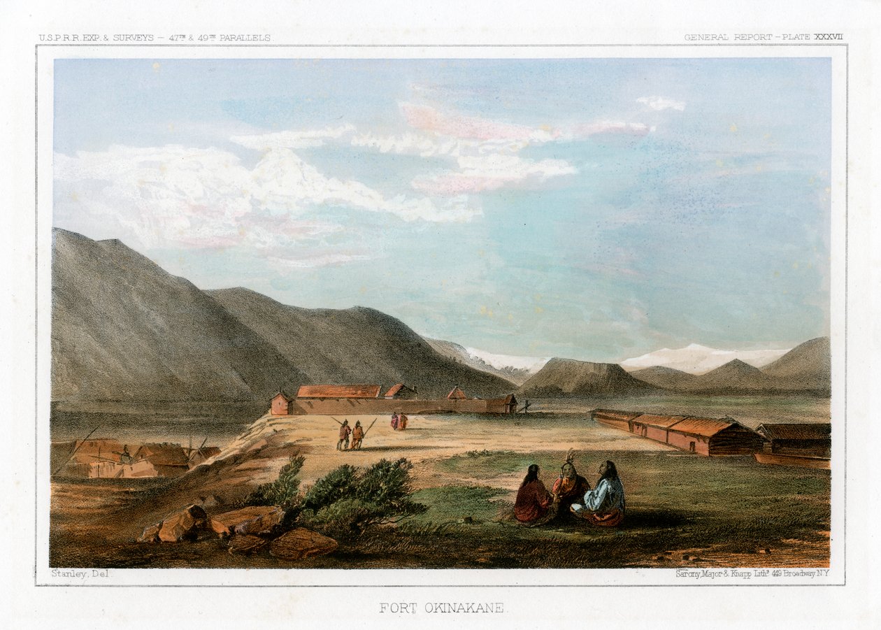 फोर्ट ओकिनाकेन, यूएसए, 1856। द्वारा जॉन मिक्स स्टेनली