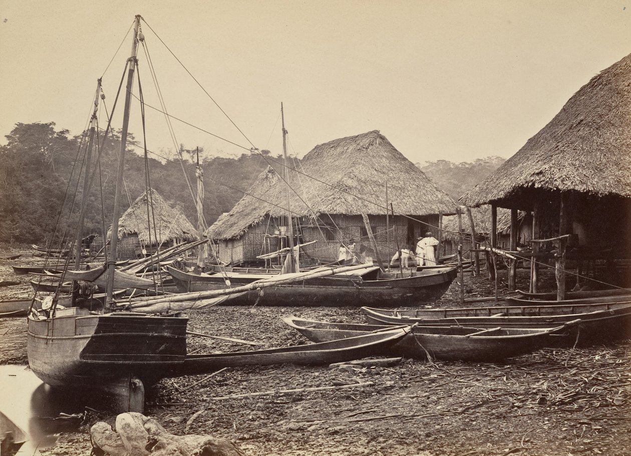 ट्रॉपिकल सीनरी, लैंडिंग, चिपिगाना, 1871। द्वारा जॉन मोरानी
