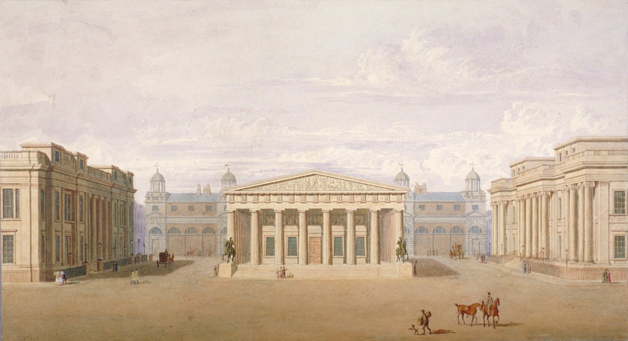 ट्राफलगर स्क्वायर, वेस्टमिंस्टर, लंदन, 1828 द्वारा जॉन नैश