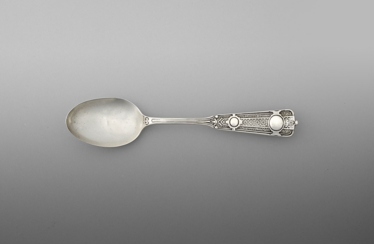 चम्मच (जोड़ी में से एक), c.1860-90 (चांदी) द्वारा जॉन आर। वेंडेट