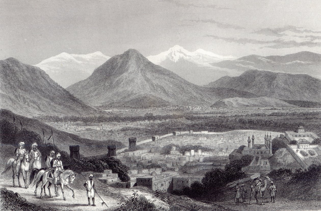बाला हिसार से कैबुल, जे। स्टीफनसन द्वारा उत्कीर्ण, c.1870 द्वारा जॉन रामेज