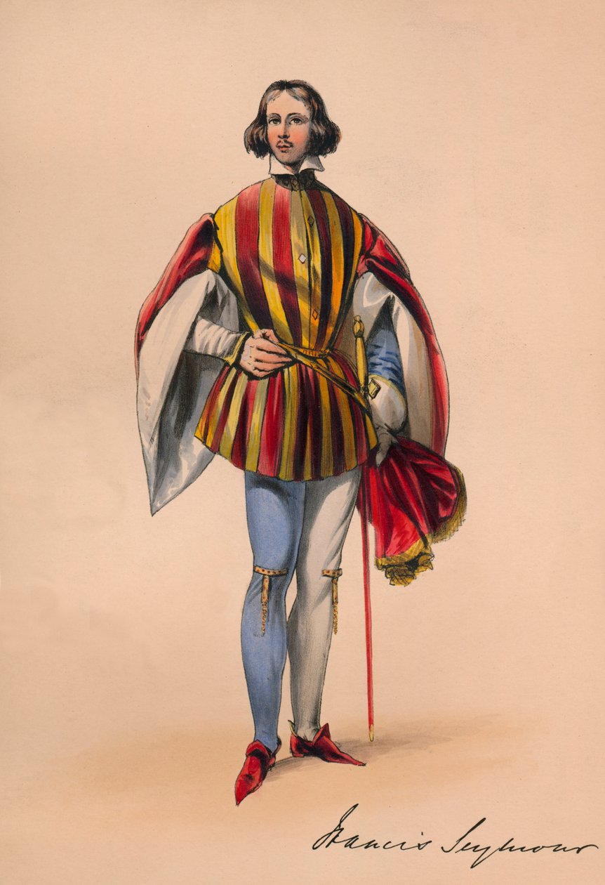 क्वीन विक्टोरियास कॉस्ट्यूम बॉल, 12 मई 1842, 1843 की पोशाक में फ्रांसिस सीमोर। द्वारा जॉन रिचर्ड कोक स्मिथ