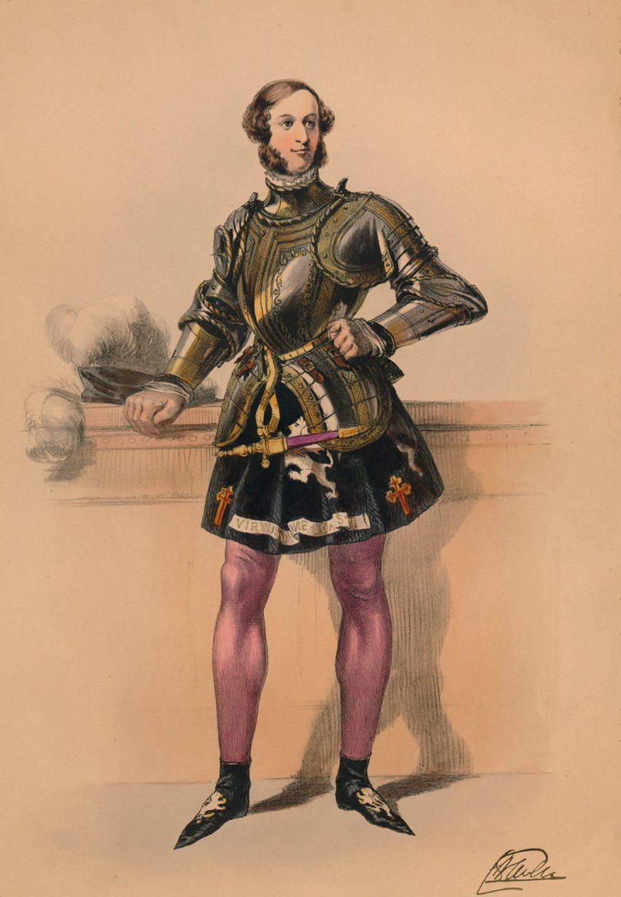 12 मई 1842, 1843 को रानी विक्टोरियास बाल कॉस्ट्यूम के लिए पोशाक में अतिथि। द्वारा जॉन रिचर्ड कोक स्मिथ