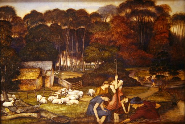 शरद ऋतु, c.1879 (कागज पर जल रंग) द्वारा जॉन रोडडैम स्पेंसर स्टैनहोप