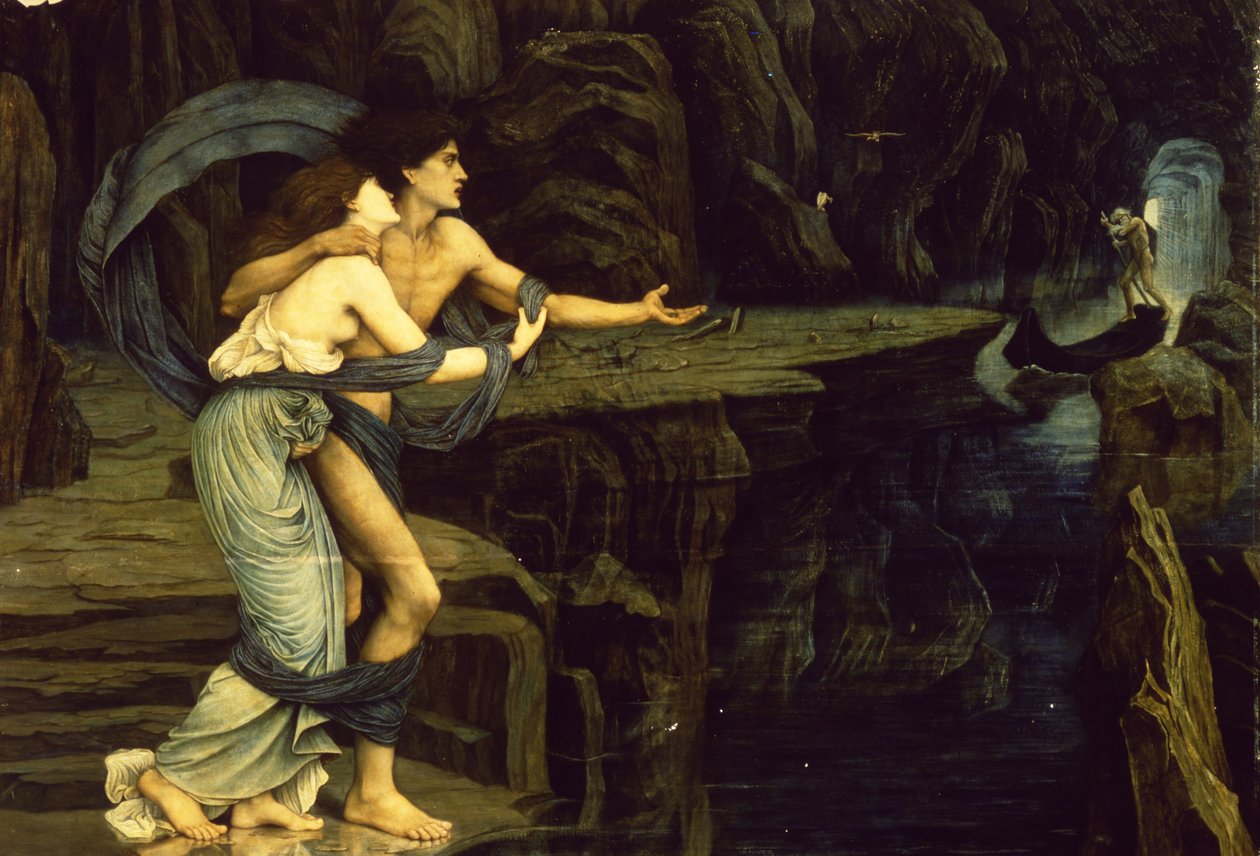 1878 की नदी के तट पर Orpheus और Eurydice द्वारा जॉन रोडडैम स्पेंसर स्टैनहोप