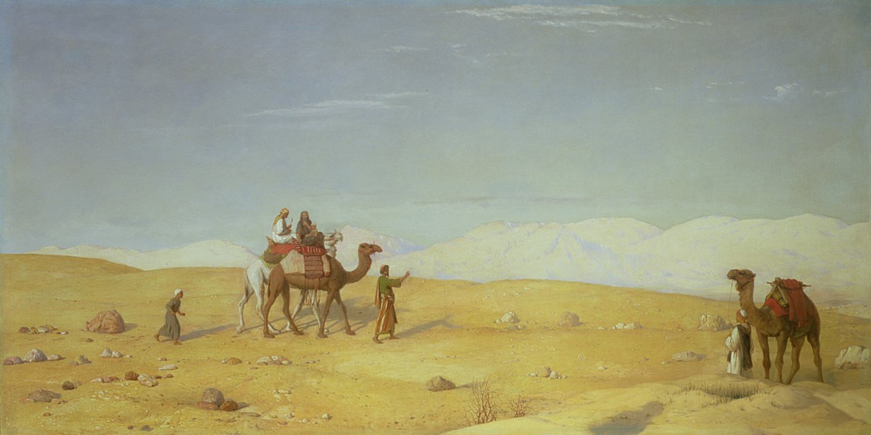 1866 में सिनाई रेगिस्तान में मूसा की घाटी द्वारा जॉन रोजर्स हर्बर्ट