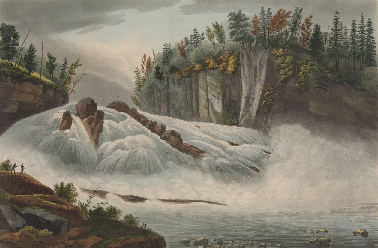 हडसन रिवर पोर्टफोलियो का हैडली फॉल्स नंबर 5, 1821-22। द्वारा जॉन रूबेन्स स्मिथ