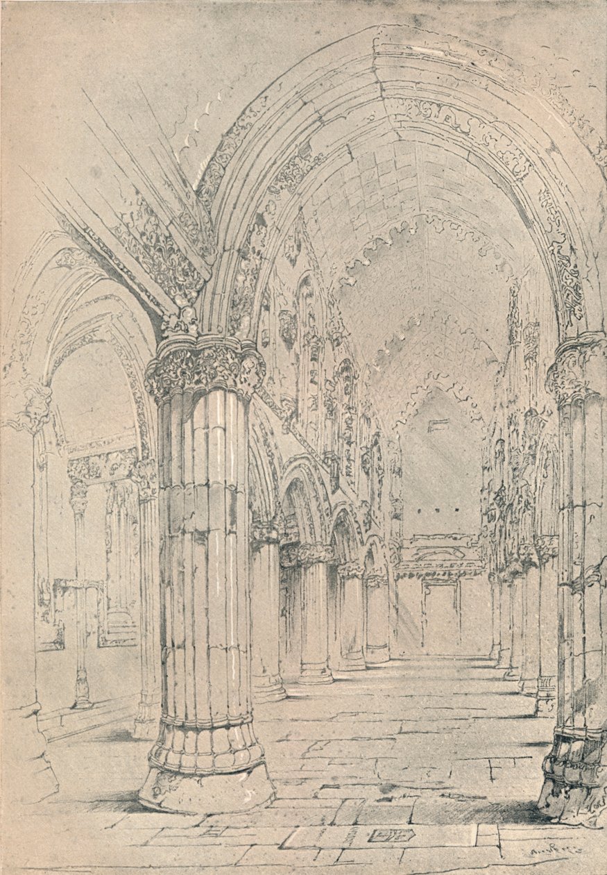 रोजलिन चैपल, 1838 द्वारा जॉन रस्किन