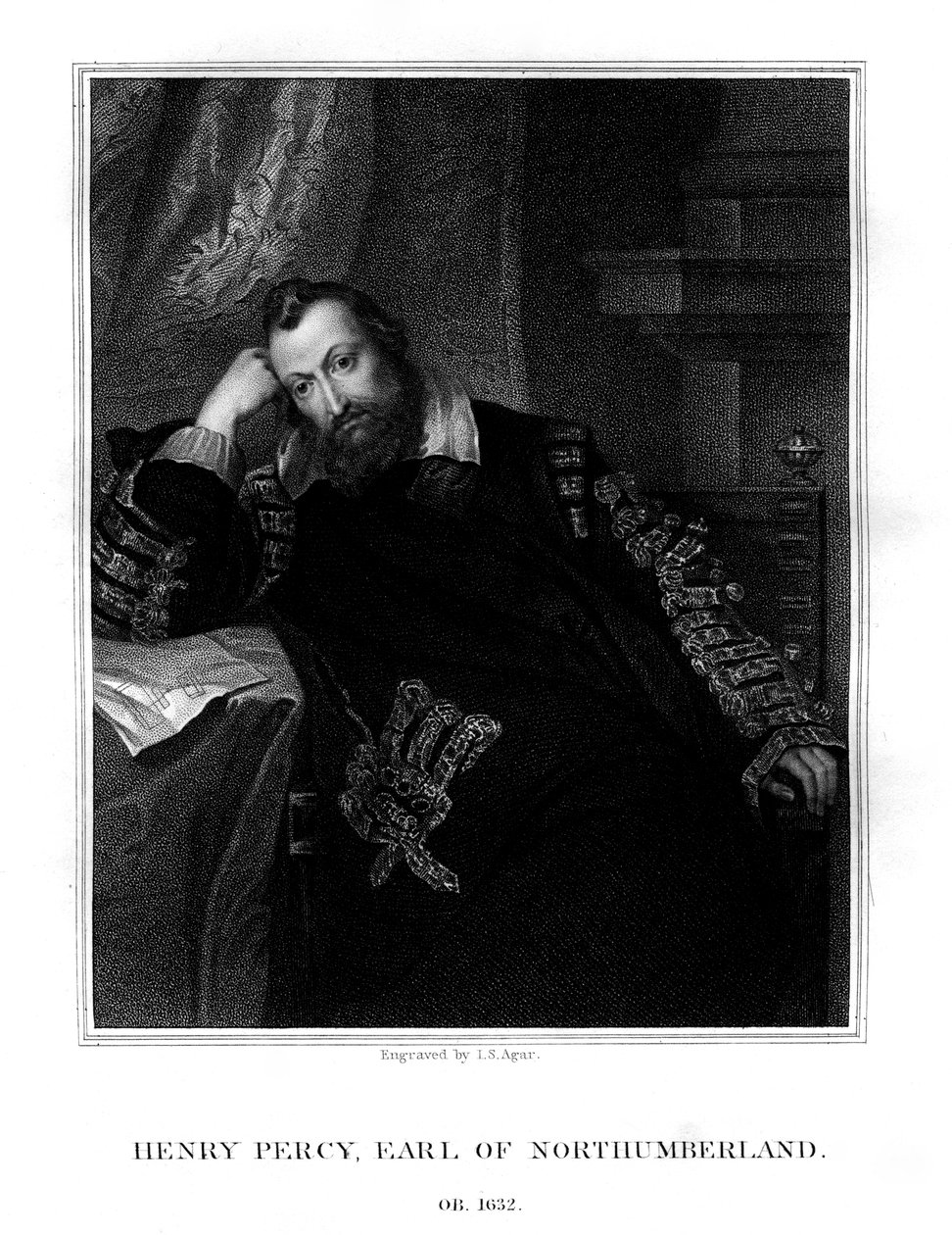 हेनरी पर्सी, नॉर्थम्बरलैंड का 9 वां अर्ल, 1824। द्वारा जॉन सैमुअल आगर