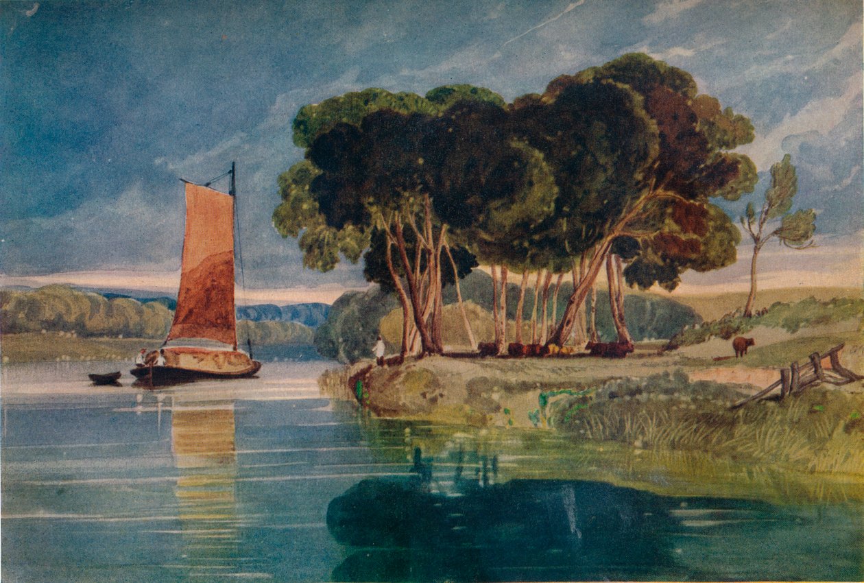 ए रिवर सीन, c1800-1842, 1924 द्वारा जॉन बेच Cotman